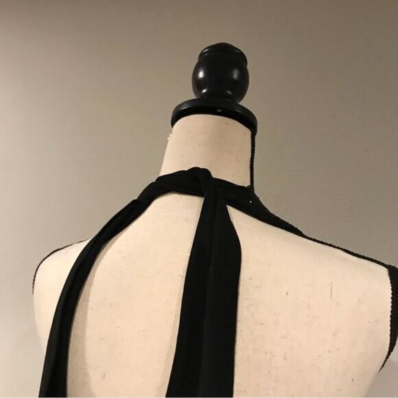 Black Cachet Halter Sequin Dress - Picture 8 of 13